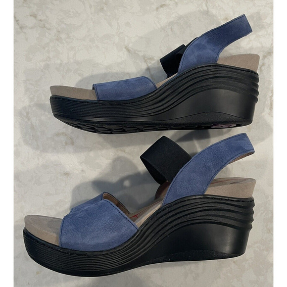 BIONICA Women's Size 10M Suede Leather Platform Sandals Active Comfort - Picture 3 of 12